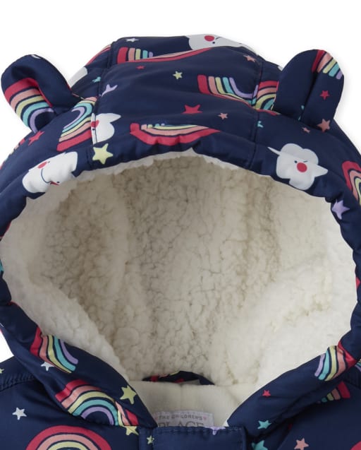 baby snowsuit with mittens