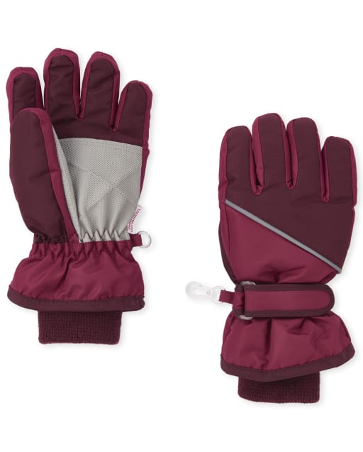 Gants de ski color block pour filles