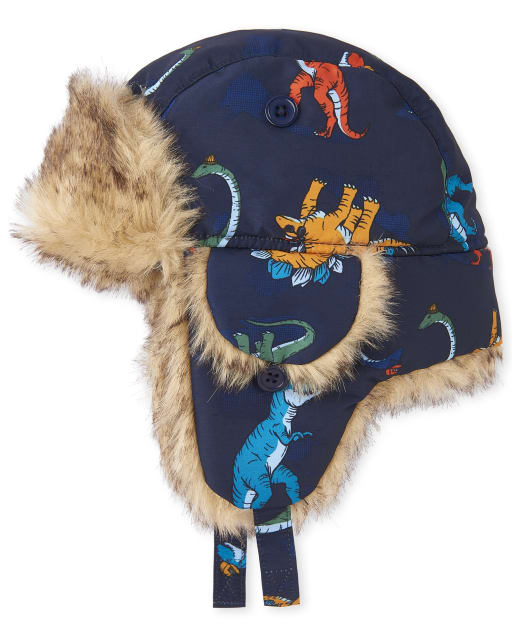 Toddler Boys Dino 3 In 1 Trapper Hat