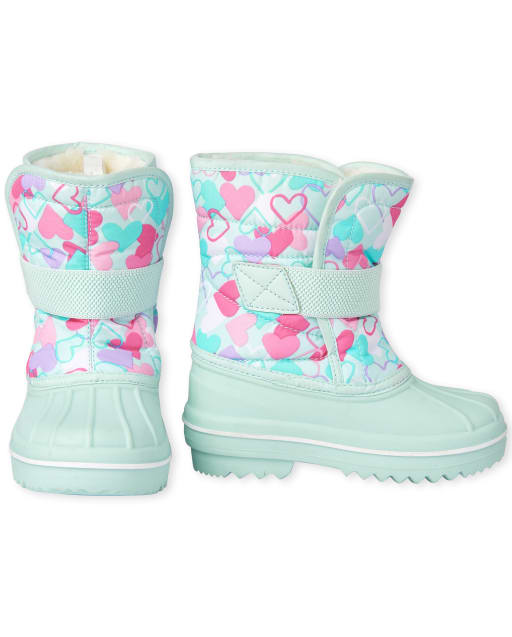 girls teal snow boots