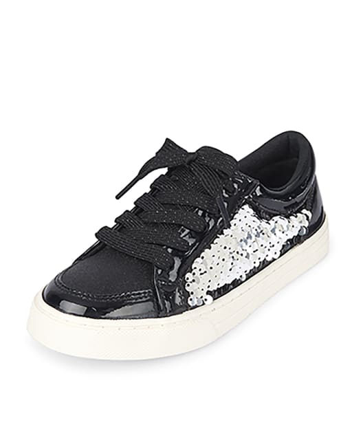 Girls Flip Sequin Faux Leather Low Top 