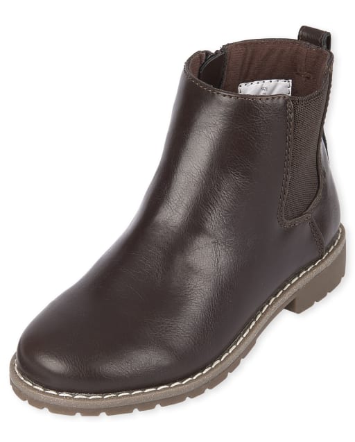 Boys Christmas Faux Leather Boots