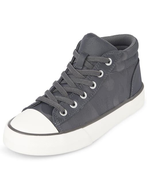 Boys Camo Mid Top Sneakers