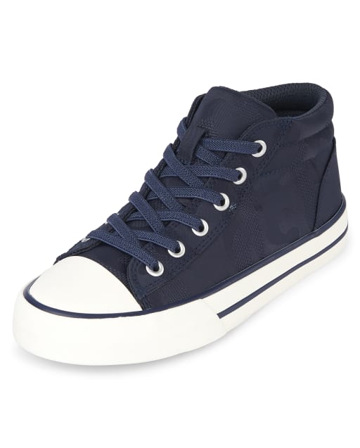 Boys Camo Mid Top Sneakers