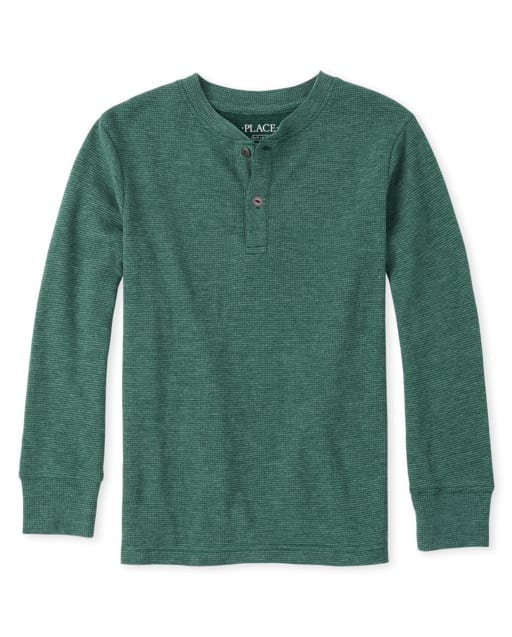 Boys Thermal Henley Top