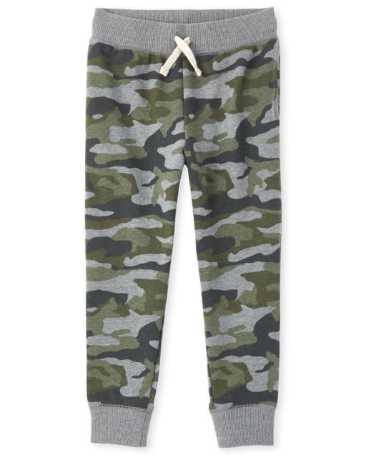 Boys Active Camo Fleece Jogger Pants