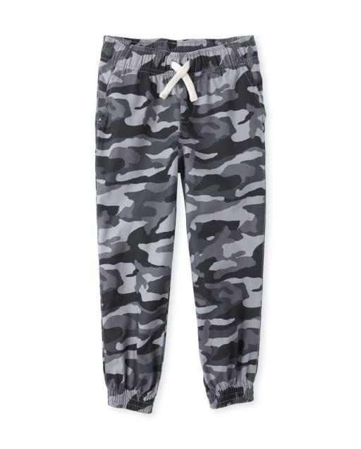 Boys Camo Pull On Jogger Pants