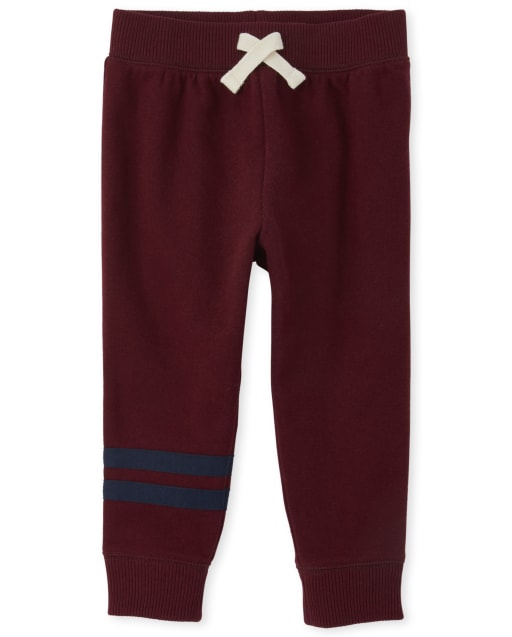 Baby And Toddler Boys Active Striped Fleece Jogger Pants