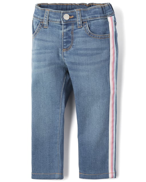 side strip jeans for girls