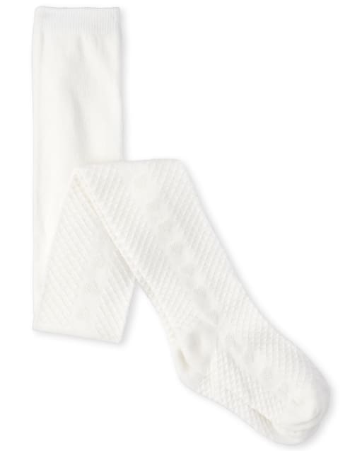 Girls Heart Pointelle Tights