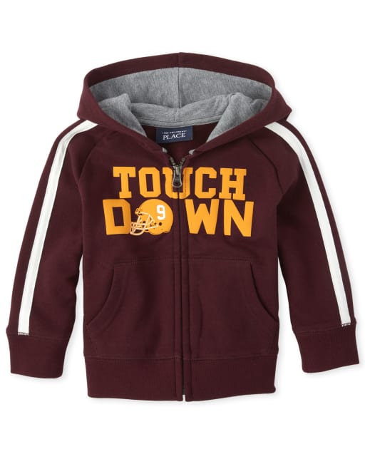 Baby And Toddler Boys Active Touch Down Fleece Zip Up Hoodie