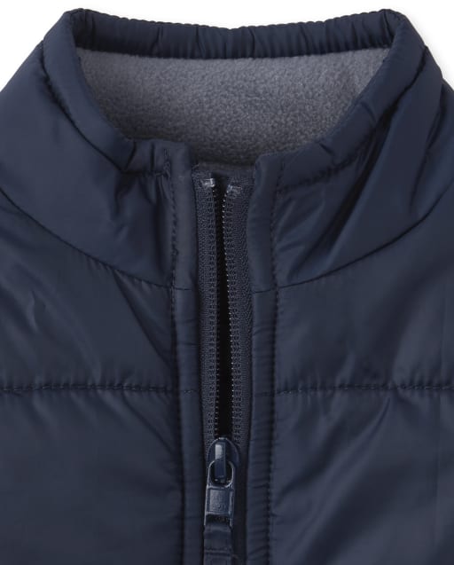 baby boy black puffer vest