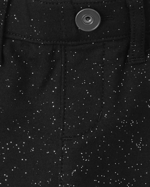 black glitter jeggings