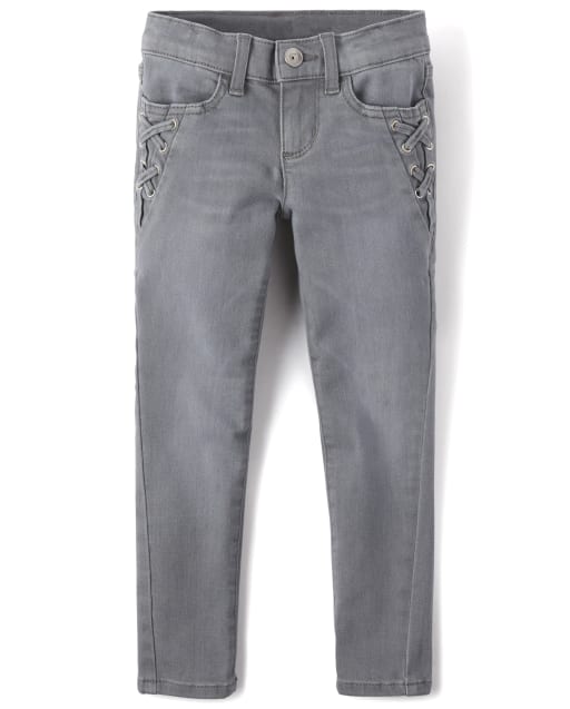 girls grey skinny jeans