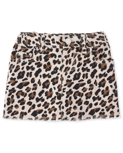 mid length leopard skirts 5t