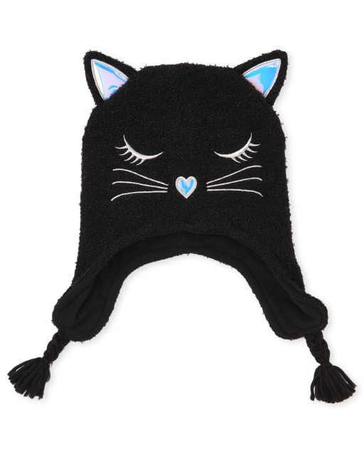 Girls Holographic Cat Hat