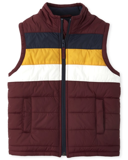 Boys Colorblock Puffer Vest
