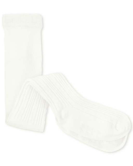 white cable knit tights baby