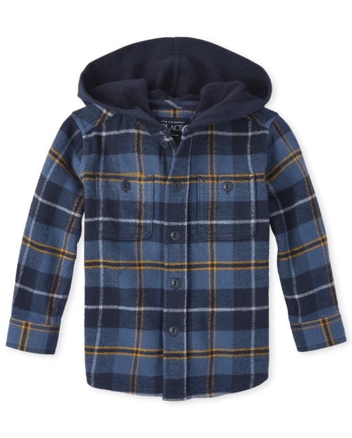 Baby And Toddler Boys Long Sleeve Plaid 