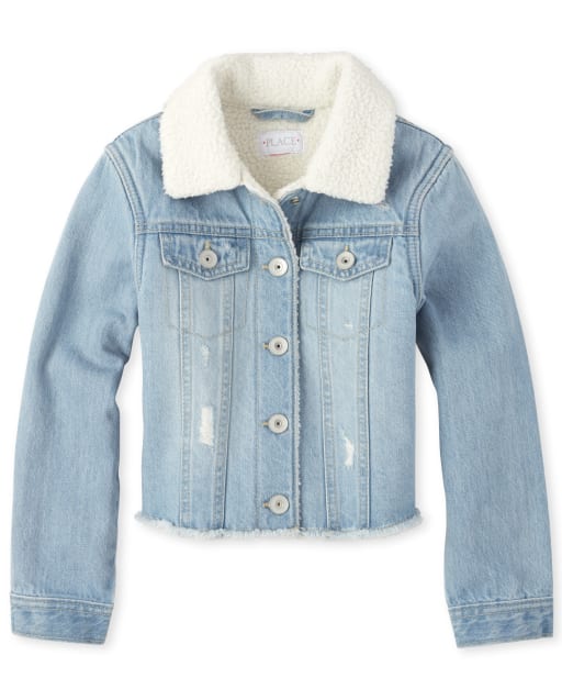 toddler sherpa jean jacket