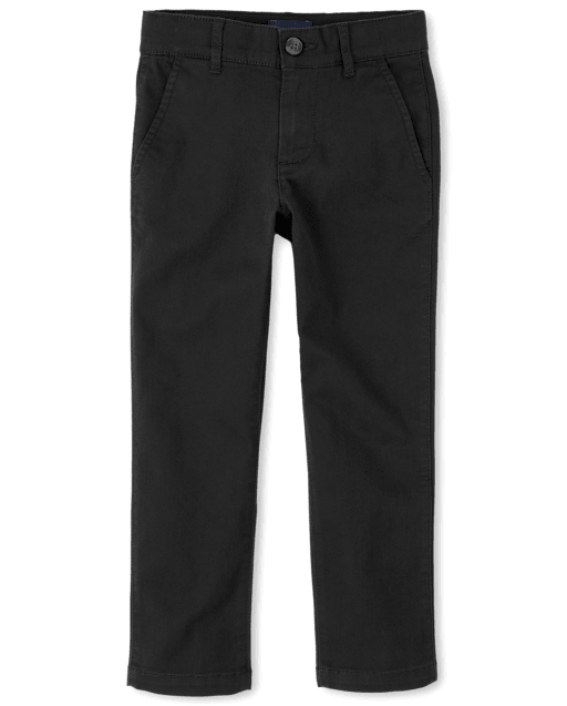 Boys Uniform Stretch Straight Chino Pants