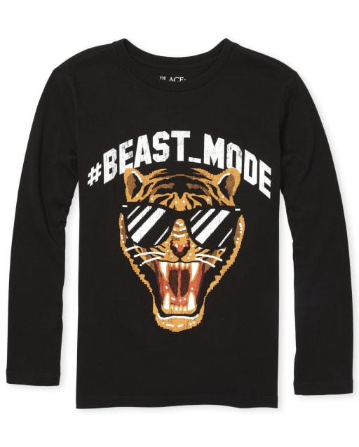 Camiseta Con Estampado De Tigre Para Ninos