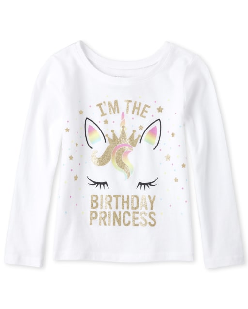 Camiseta Con Estampado Unicornio The Birthday Princess Glitter I M Para Bebes Y Ninas Pequenas ¿quién no quiso cuando era pequeña o pequeño tener un unicornio? birthday princess glitter