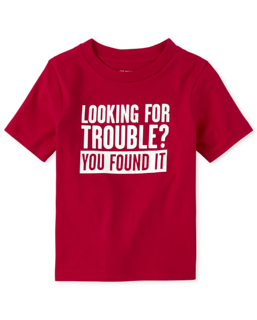 Baby And Toddler Boys Trouble Graphic Tee