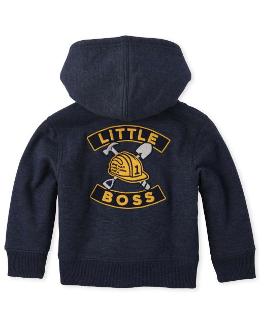 Baby And Toddler Boys Mr Fix It Sherpa Fleece Zip Up Hoodie