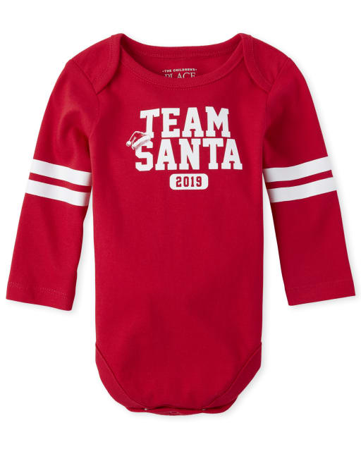 Body unisex con estampado de Papá Noel del equipo familiar a juego para bebé