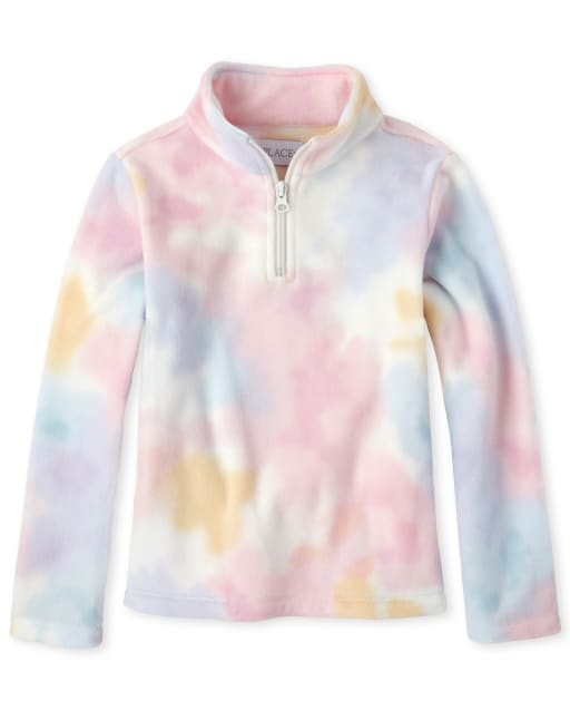 tie dye fleece pullover