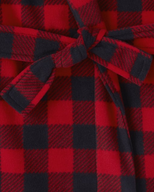 Unisex Kids Matching Family Christmas Long Sleeve Buffalo Plaid