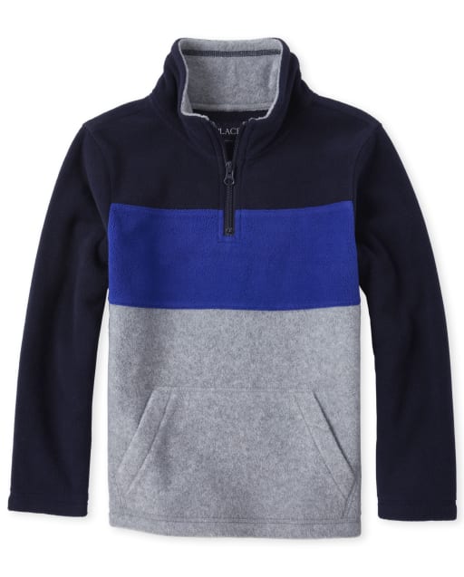 New Boys Polar fleece Pull-over Size:6 Boys Half zip Mock neck