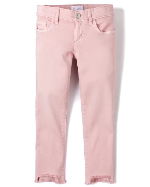 Girls Frayed Step Hem Super Skinny Jeans