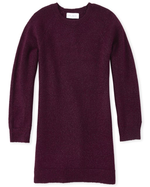 long sleeve girls sweater dress