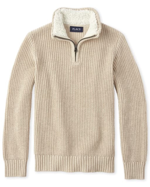 boys half zip sweater