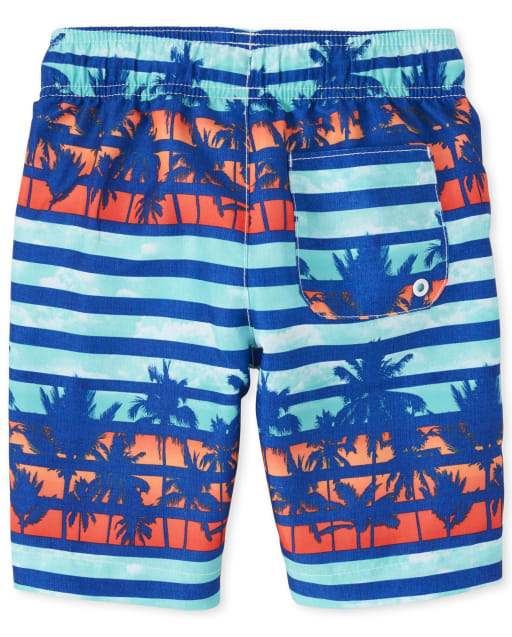 palm tree swim trunks