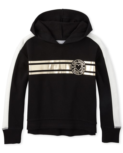 Girls Foil French Terry Hoodie