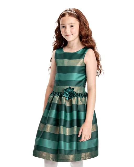 children's place green dress