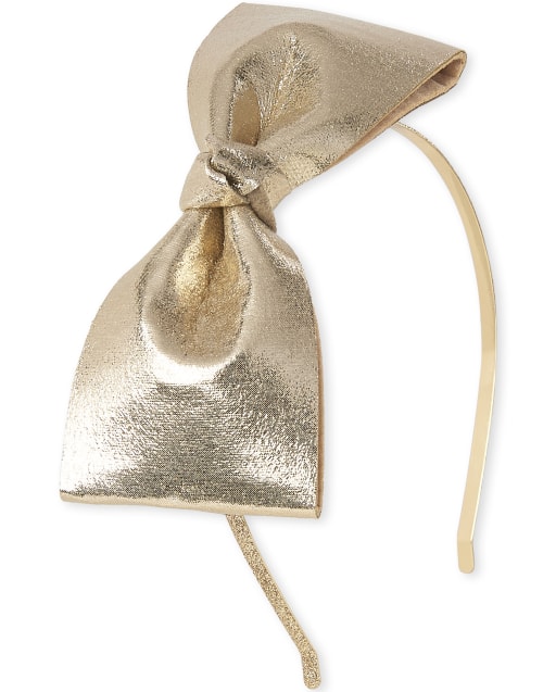 Girls And Toddler Girls Christmas Glitter Bow Metal Headband