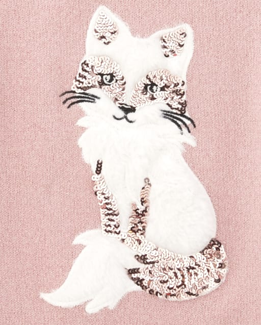 sequin fox jumper
