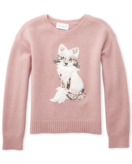 sequin fox jumper