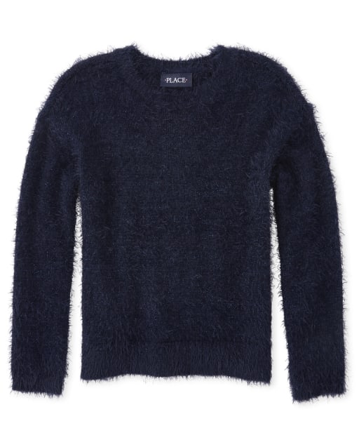 Girls Glitter Eyelash Sweater