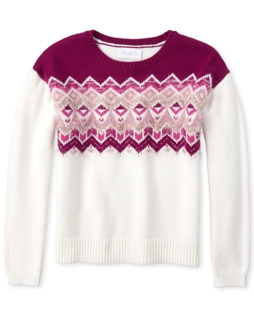 girls fair isle sweater