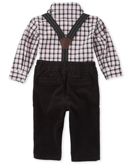 baby boy button down onesie