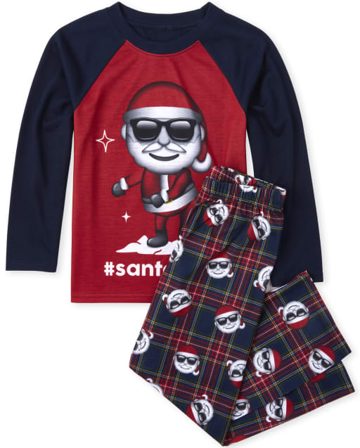 Boys Santa Floss Pajamas