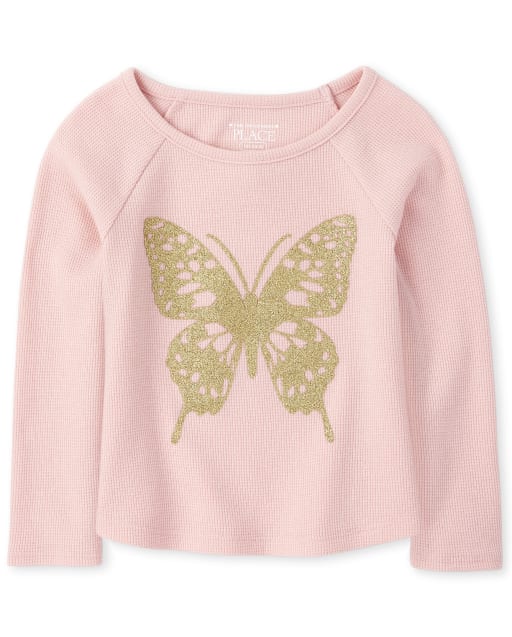Baby And Toddler Girls Glitter Thermal Top