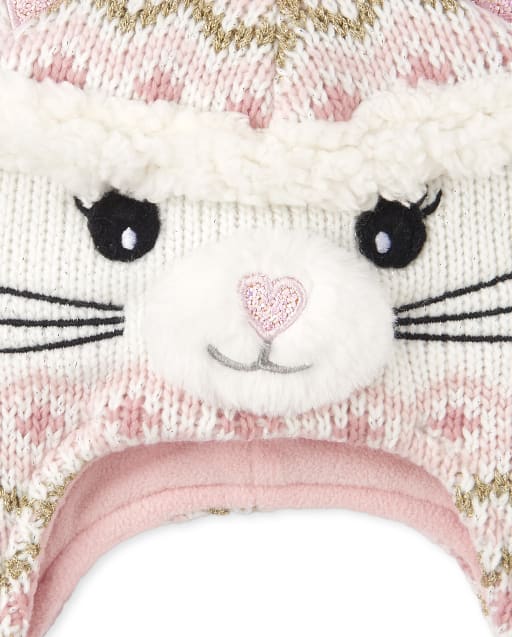 Toddler girl hat and mittens set Clearance