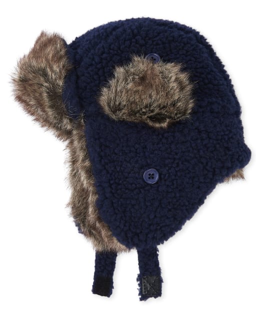 navy blue toddler winter hat