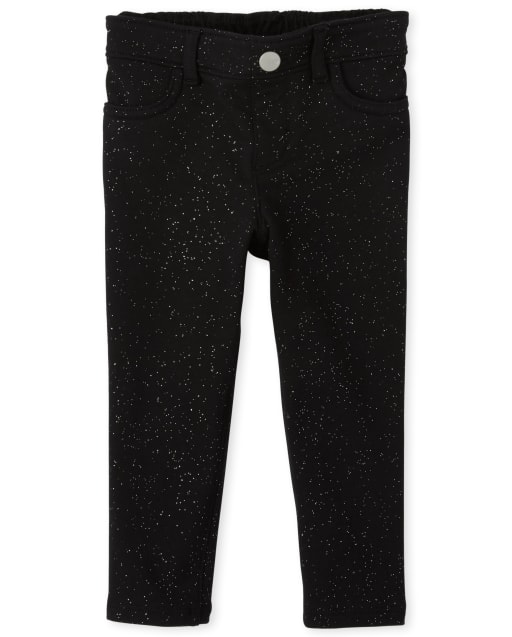 Baby And Toddler Girls Glitter French Terry Pull On Jeggings